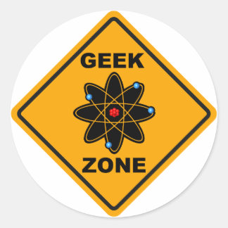 Het geek zone teken ronde sticker