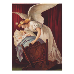 Het gefluister van de engel bij de wieg perfect poster