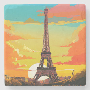 Het gefluister van de liefde onder de Eiffel #9 Stenen Onderzetter