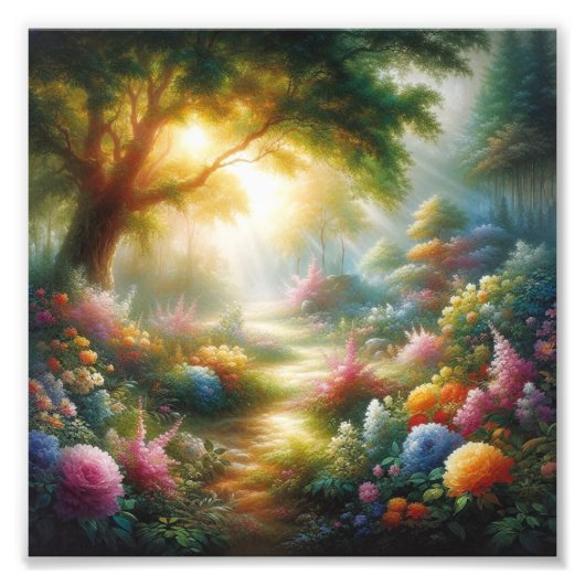 "Het gefluister van de tuin" Foto Afdruk (Voorkant)