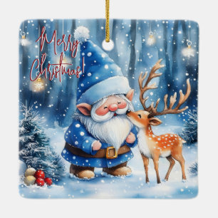 Het gefluister van de wintermagie keramisch ornament