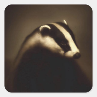 Het gefluister van de Woodland Badger Vierkante Sticker