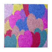 Het gefragmenteerde Abstracte schilderen van het h Tegeltje (Voorkant)