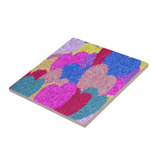 Het gefragmenteerde Abstracte schilderen van het h Tegeltje (Zijkant)