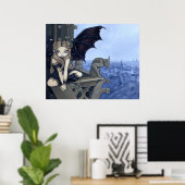 Het geheim van de gothische fee Art Print Notre Da (Thuiskantoor)