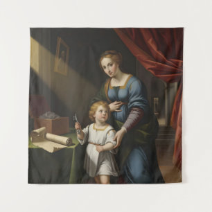 Het geheim van de Heilige Sleutel: Renaissance Mad Wandkleed