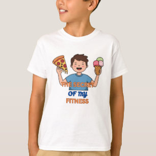 Het geheim van mijn fitness - Fun Food Lover T-shi T-shirt