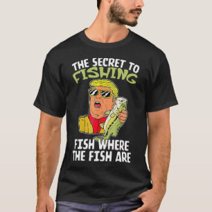 Het geheim van VISSEN VANGEN Waar de vissen zijn T-shirt