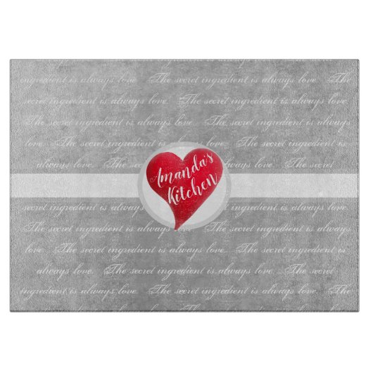 Het geheime ingrediënt is altijd liefdesmarmer har snijplank (Voorkant)