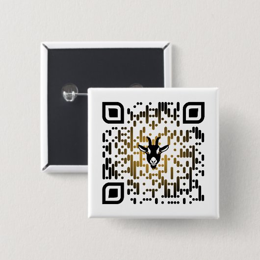 Het geitennetwerk - QR-code - Pin Vierkante Button 5,1 Cm (Voorkant /achterkant)