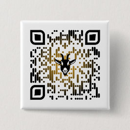 Het geitennetwerk - QR-code - Pin Vierkante Button 5,1 Cm