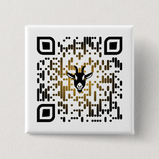 Het geitennetwerk - QR-code - Pin Vierkante Button 5,1 Cm