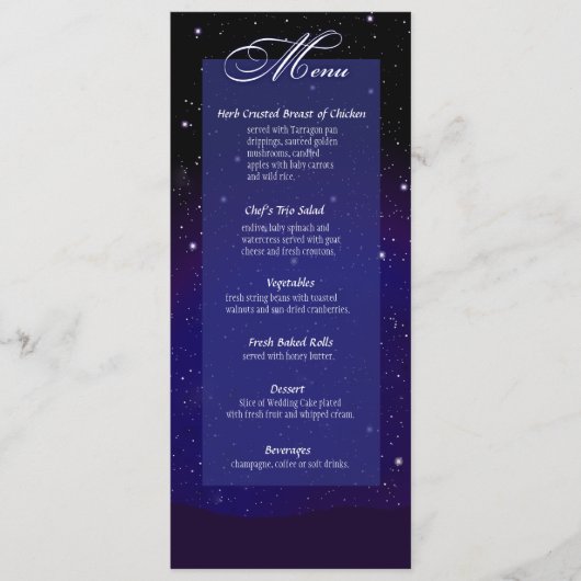 Het gekantelde Achttijd van het Wedden Menu (Voorkant)