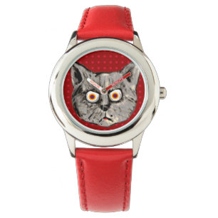 het gekke kat uur horloge