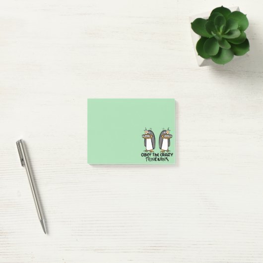 Het gekke Pinguïn grafische ontwerp is smakelijk Post-it® Notes (Kantoor)