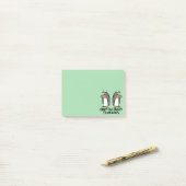 Het gekke Pinguïn grafische ontwerp is smakelijk Post-it® Notes (Op bureau)