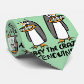 Het gekke Pinguïn grafische ontwerp is smakelijk Stropdas (Opgerold)