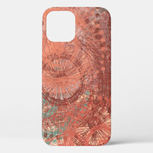 Het gekke schetswillekeurige patroon. Chaos en ver iPhone 12 Hoesje