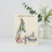 Het Gekleurde Ei van de paashaas Kinderen Feestdagenkaart (Staand voorkant)