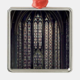 Het gekleurde glazen raam metalen ornament