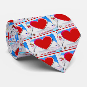 Het gekleurde hart van de Valentijn voegt uw foto  Stropdas