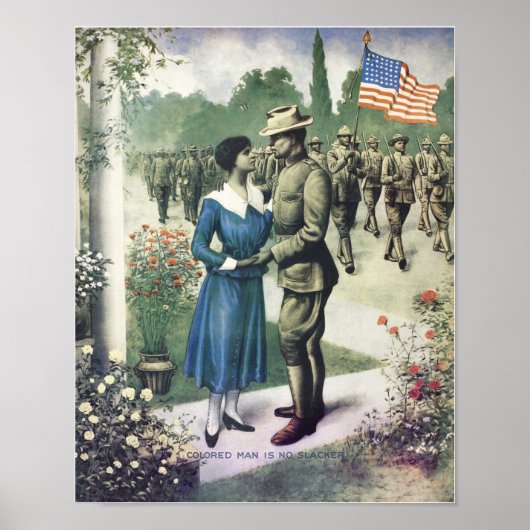 Het gekleurde Man is geen Makelaar - 1918 WW1 die  Poster (Voorkant)