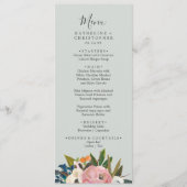 Het gekleurde menu 'Floral Wedding' (Voorkant)