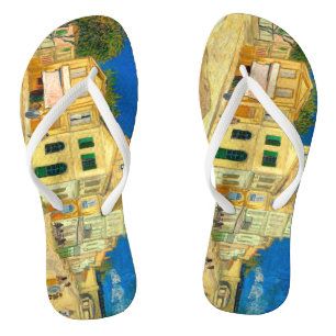 Het gele huis (1888) Van Gogh Arles fijne kunst Teenslippers