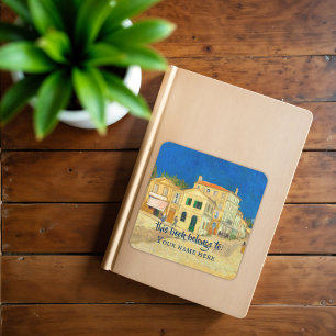 Het Gele Huis van Vincent Van Gogh Vierkante Sticker