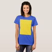Het gele Klassieke Schaakbord van de Combinatie T-shirt (Voorkant volledig)