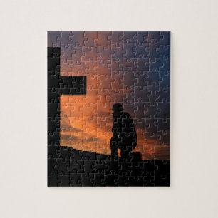 Het Geloof DwarsJesus Peace Love Destiny van het c Legpuzzel