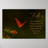 Het geloof is... Inspirerend Manuscript Poster (Voorkant)