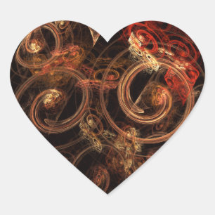 Het geluid van de Abstracte kunst van de muziek Hart Sticker