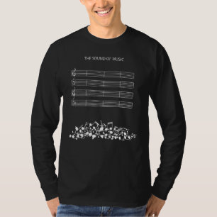 Het geluid van de muzikale noot zanger t-shirt