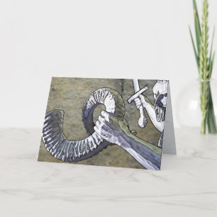 Het geluid van de Shofar Feestdagen Kaart