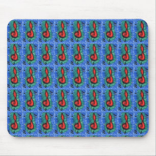 "Het geluid van het rood", verbluffend abstract de Muismat