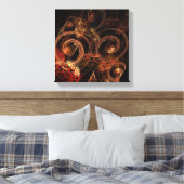 Het geluid van Muziek Abstract Zwart-wit Canvas Afdruk (Insitu (Slaapkamer))