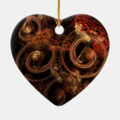 Het geluid van muziek Abstracte Art Heart Ornament (Achterkant)