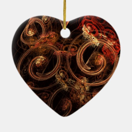 Het geluid van muziek Abstracte Art Heart Ornament (Achterkant)