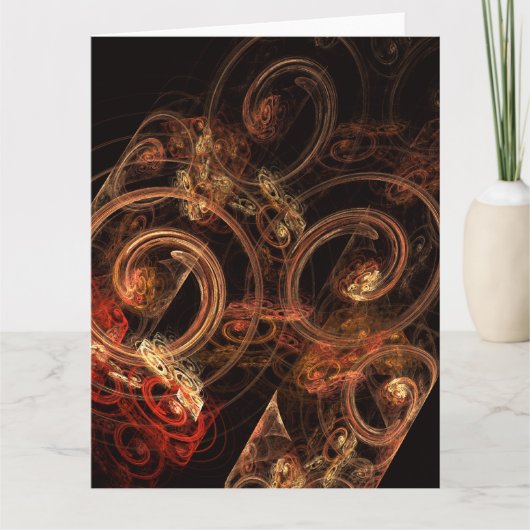 Het geluid van muziek Abstracte kunst Bedankkaart (Voorkant)