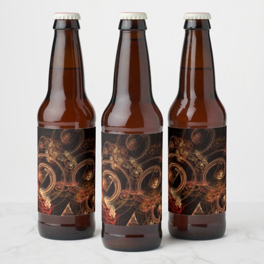 Het geluid van muziek Abstracte kunst Bier Etiket (Flessen)