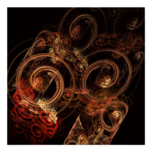 Het geluid van muziek Abstracte kunst Perfect Poster