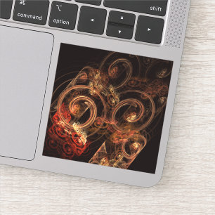 Het geluid van muziek Abstracte kunst Sticker