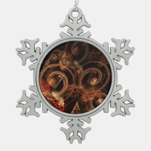 Het geluid van muziek Abstracte kunst Tin Sneeuwvlok Ornament