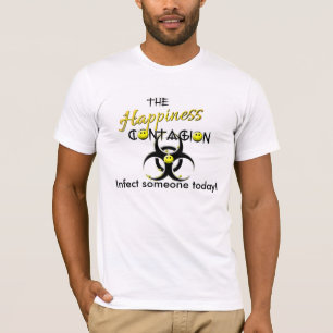 Het geluk besmettingen besmettelijke glimlach Mann T-shirt