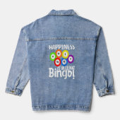 Het geluk van Bingo roept Bingo Raglan honkbal Denim Jacket (Achterkant)