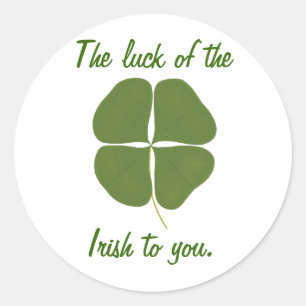 Het geluk van de Ieren voor jou, shamrock stickers