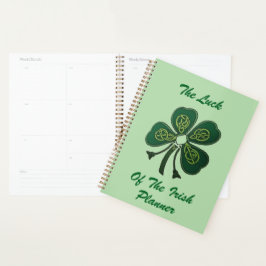 Het geluk van de Ierse Green Shamrock 2025 Planner