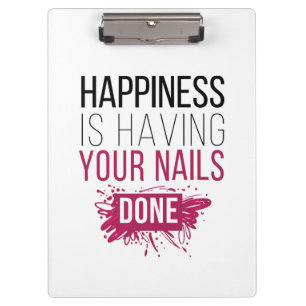 Het geluk van de klap laat je nagels doen. klembord