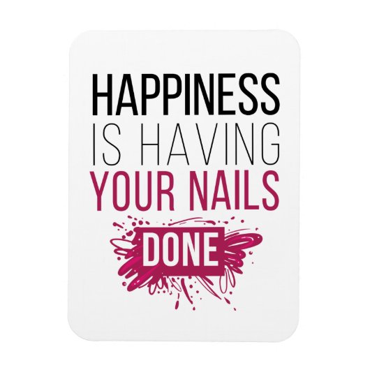 Het geluk van de klap laat je nagels doen. magneet (Verticaal)